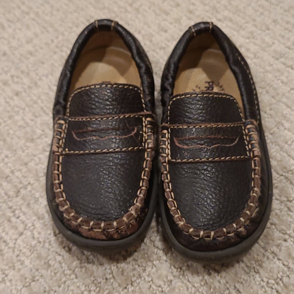 PRIMIGI LEATHER "CHOAT-E" LOAFERS DARK BROWN